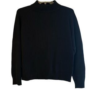 Jeanne Pierre Black 100% Cotton Sweater Size XL